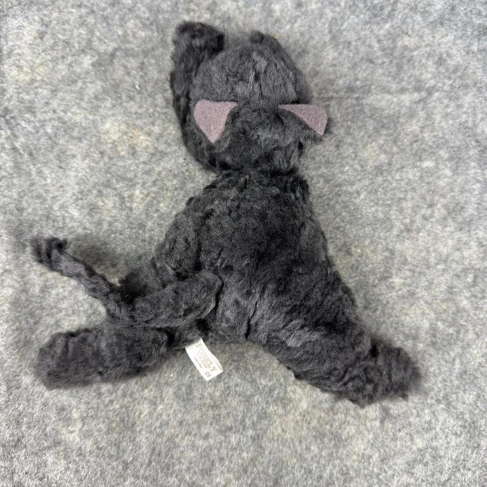 Pomely Naito Design Black‎ Kitty Cat Plush Sewn Face Stuffed Animal RARE
